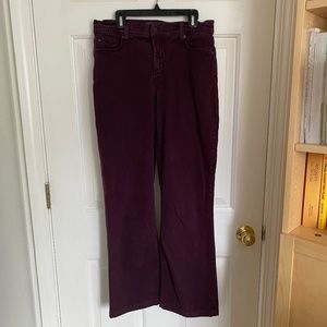 Eggplant NYDJ Straight Leg Jeans, Size 10